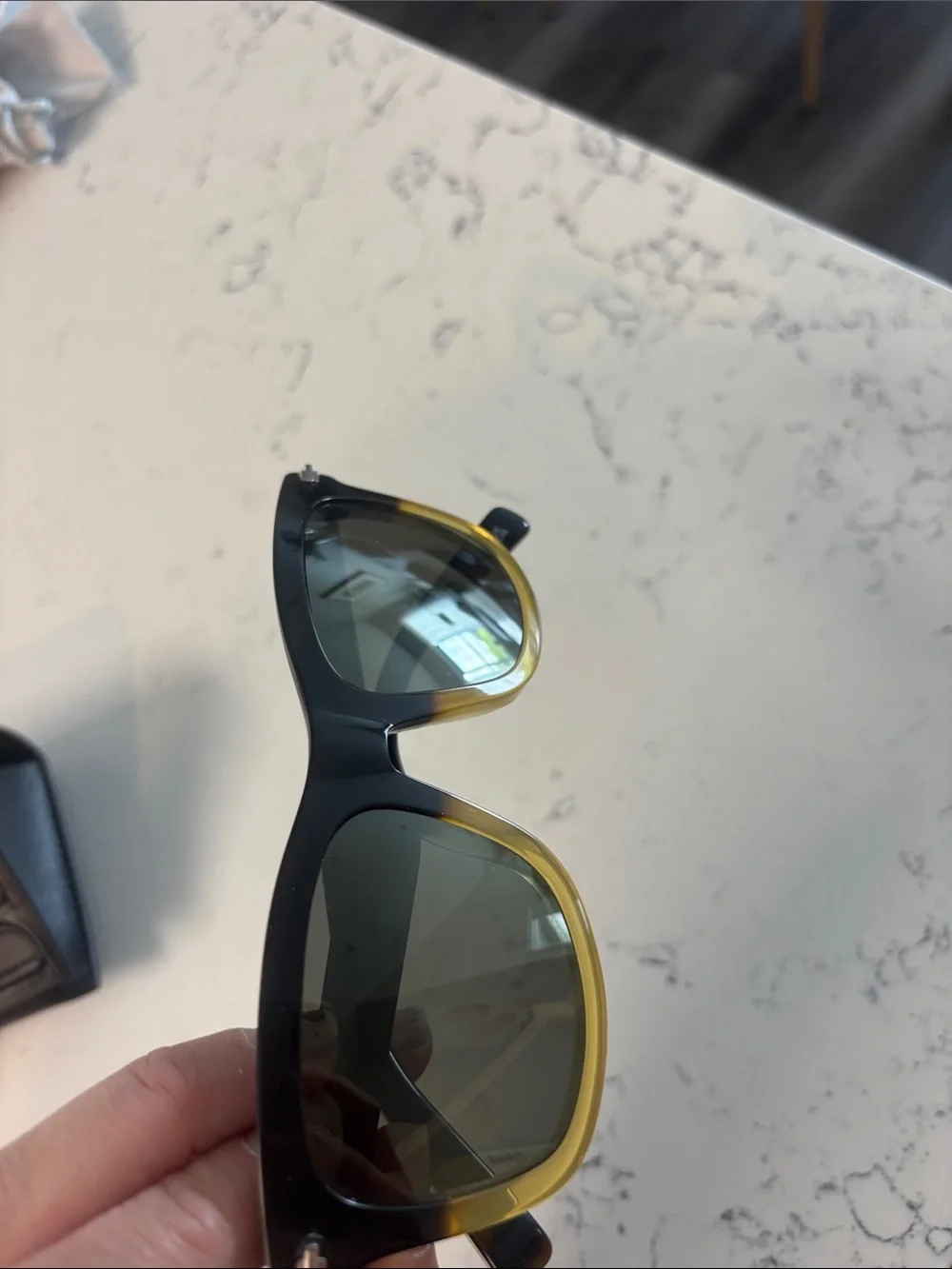 Dior Sunglasses - Black and Yellow like new condition